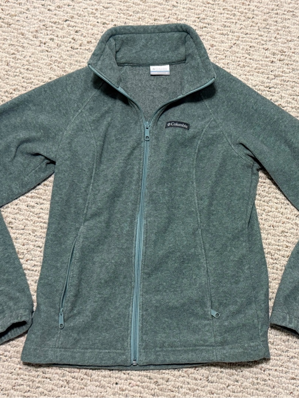 Columbia  Green Zip-Up Fleece Jacket